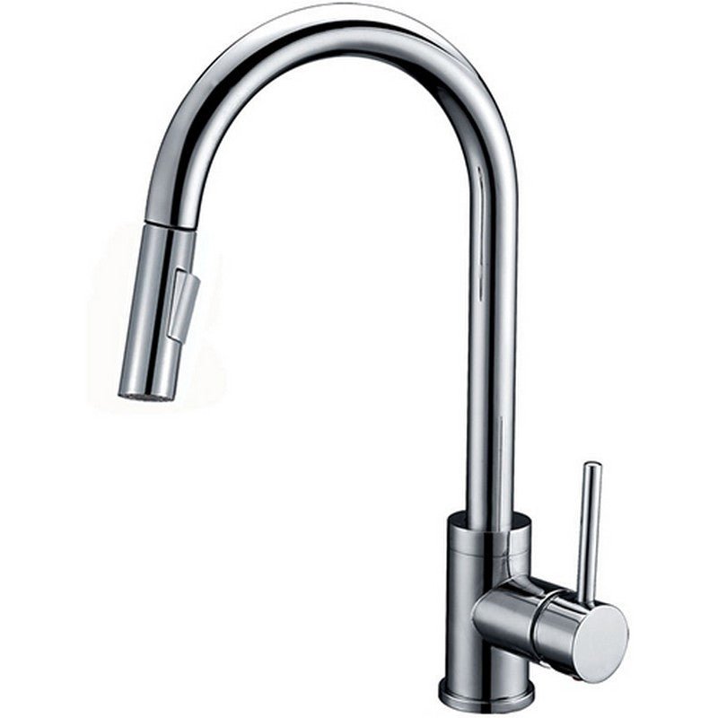 15 7/8-Inch Single Hole Pull-Down Dakota Sinks Pre-Rinse Kitchen Faucet with 2-Function Spray