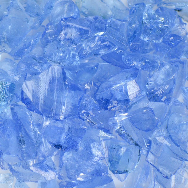 Recycled Crystal Blue Landscape Glass for Diverse Decor