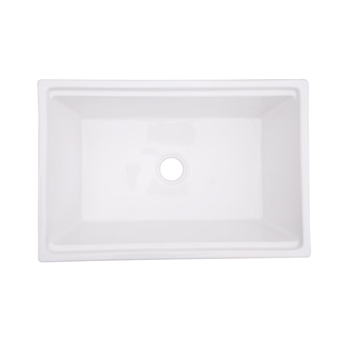 Dakota Signature Collection Apron Front Kitchen Fire Clay Sinks with Accessory Shelves for Single - Bowl Use