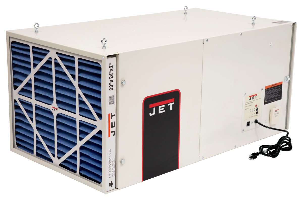 AFS-2000 Air Filtration System: 1700CFM, 3-Speed, Remote-Controlled for Woodworking