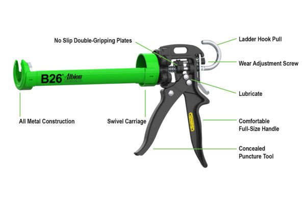 10-Pack B-Line Manual Cartridge Gun with 1/10 Gallon Capacity and 26:1 High-Thrust Drive