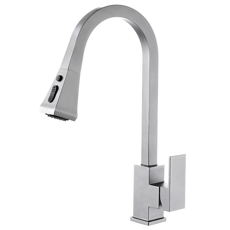 15 7/8-Inch Single Hole Pull-Down Dakota Sinks Pre-Rinse Kitchen Faucet with 2-Function Spray