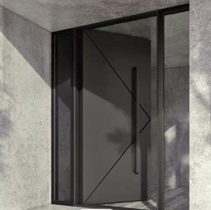 Elegant Morpheus Metal Pivot Door for Grand Entryways