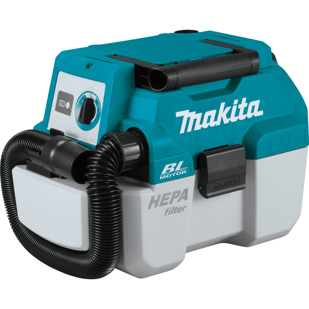 18V LXT® Brushless Cordless 2 Gallon HEPA Wet/Dry Portable Dust Extractor with 5.0Ah Battery Compatibility