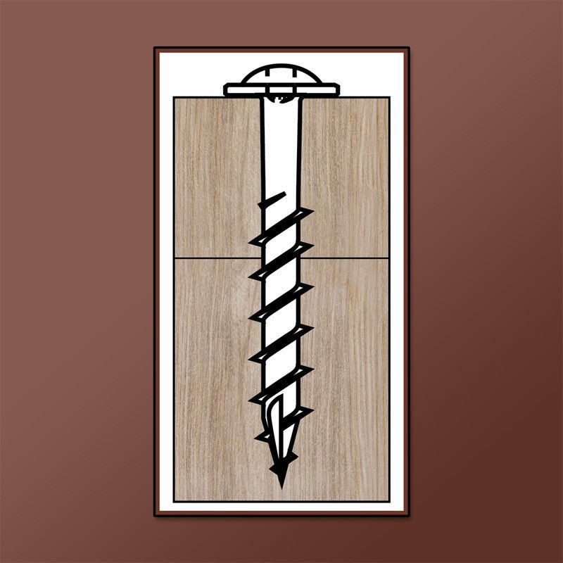 Zinc-Coated DAGGER-LOK Wood Screws with Square Round Washer and Coarse Type 17 Threads for Woodworking Applications