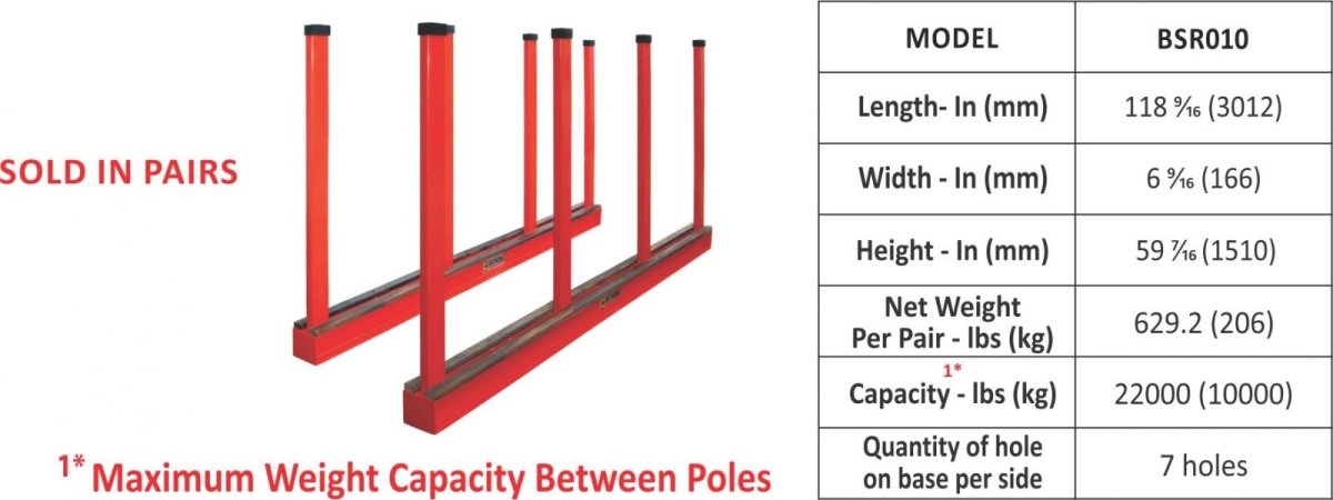 Pair of Abaco Bundle Slab Racks for Marble and Granite Storage