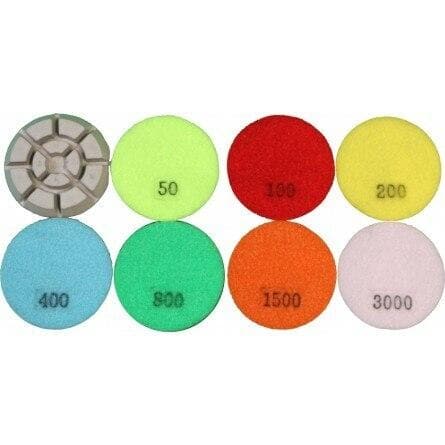 Three Premium Wet Polishing Pucks for Concrete Surface Preparation