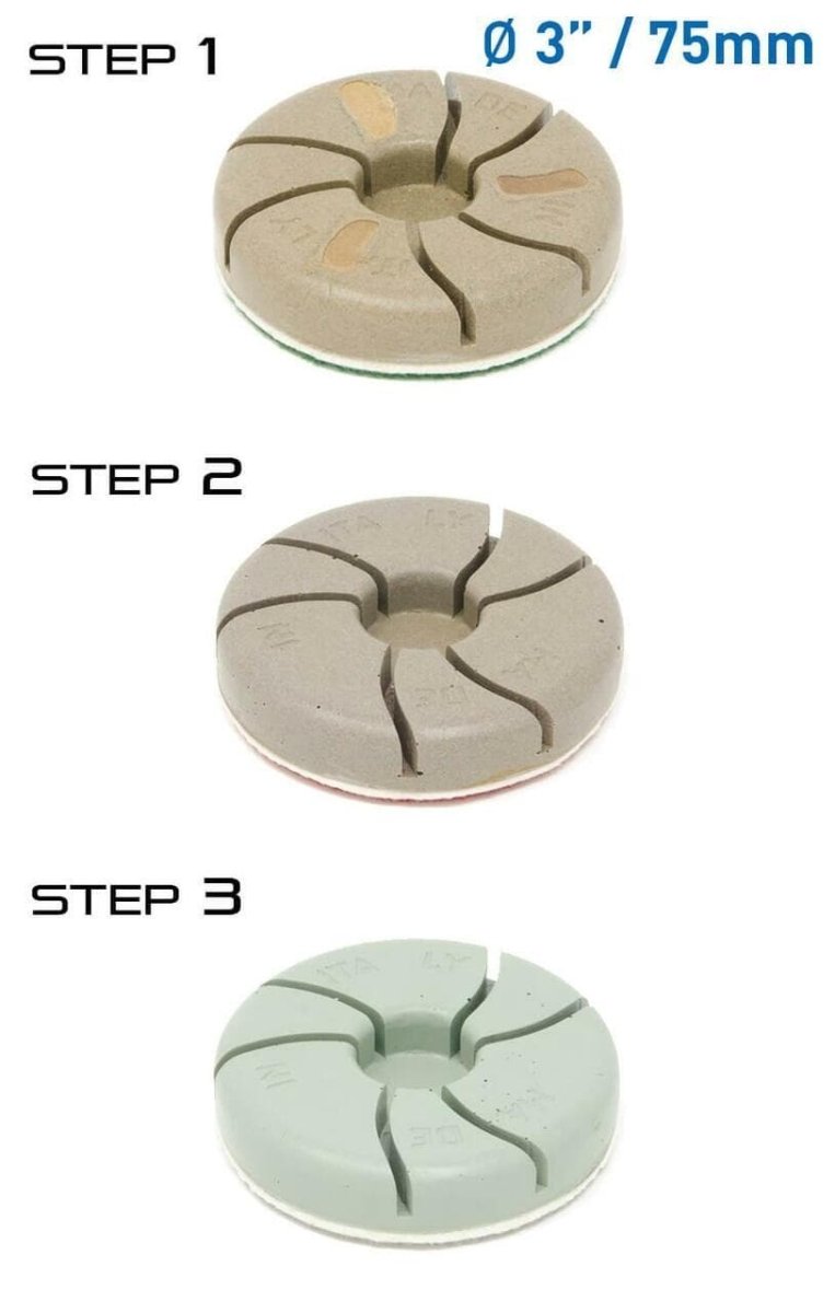 Three - Step Polishing Pads Specifically Designed for HG Hyper Grinder Floor Surface Finishing