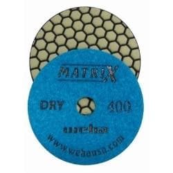 Weha 4' Matrix Dry Honeycomb Diamond Pads for Natural Stones with Matte Finish