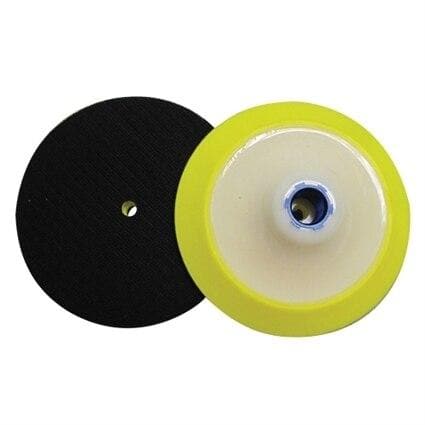 4' and 5' x 5/8' Thick Yellow Foam Velcro Backup Pad for Silicon Carbide Sandpaper