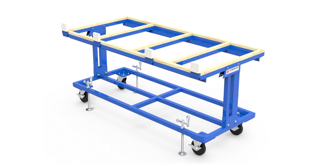 Aardwolf DT01 Dual-Function Fabrication Table Dolly for Craftsmen