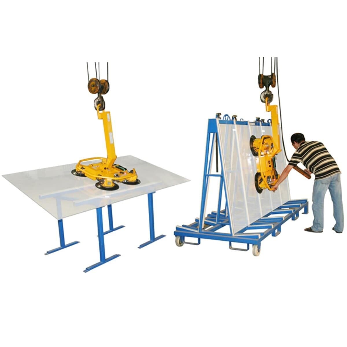 Aardwolf DC-Powered Portable Vacuum Glass Lifter Model ARGL - 500 for Heavy - Duty Glass Handling