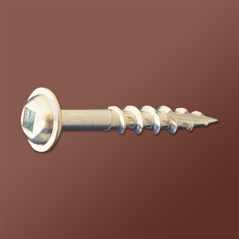 Zinc-Coated DAGGER-LOK Wood Screws with Square Round Washer and Coarse Type 17 Threads for Woodworking Applications