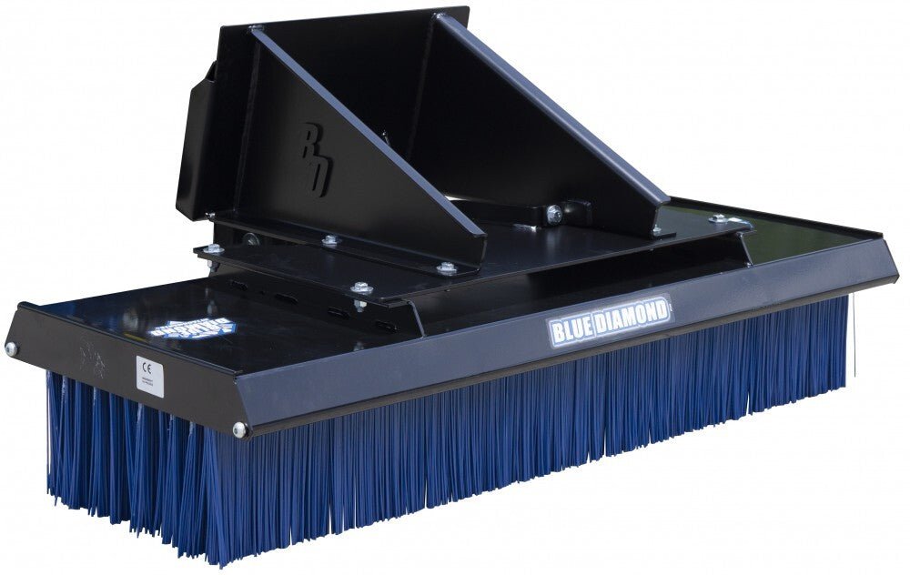 Blue Diamond® Mini Skid Steer Push Broom with Various Widths and Bristle Rows