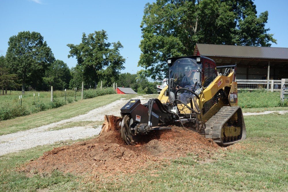Blue Diamond® Skid Steer Swing Arm Commercial Stump Grinder - An Incredibly Efficient Tool for Stump Grinding