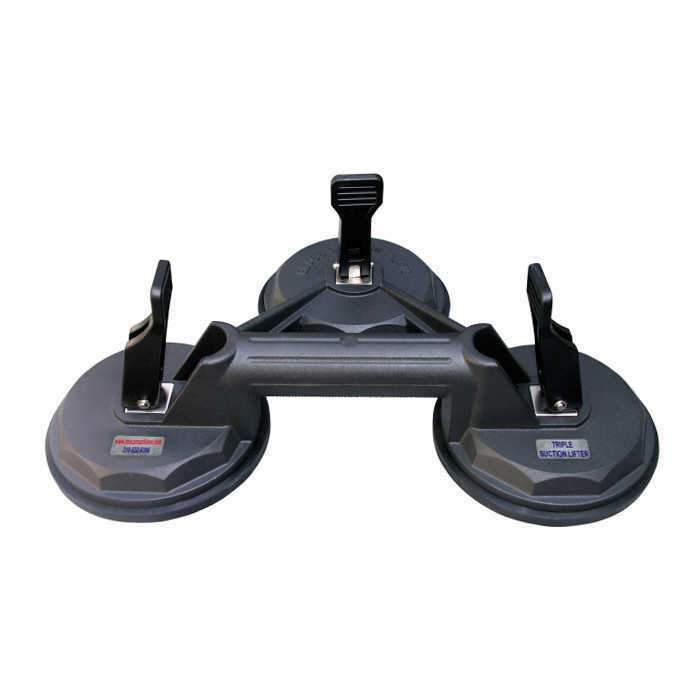 Triple Suction Lifter for Manual Handling of Large Glass, Stone, and Bulky Materials
