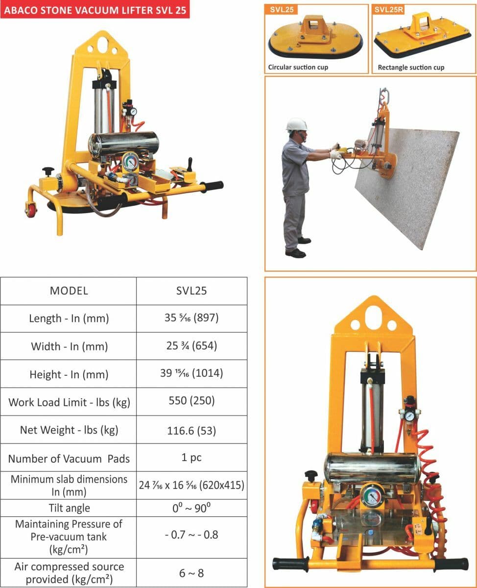 Abaco High - performance Stone Vacuum Lifter for Heavy - duty Lifting and Moving
