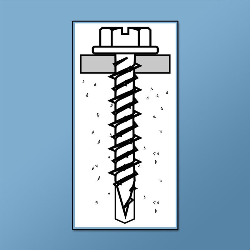 1/4 Hex Blue Dagger-Guard Coated DAGGER-CON Concrete Screws with Hex Washer Head