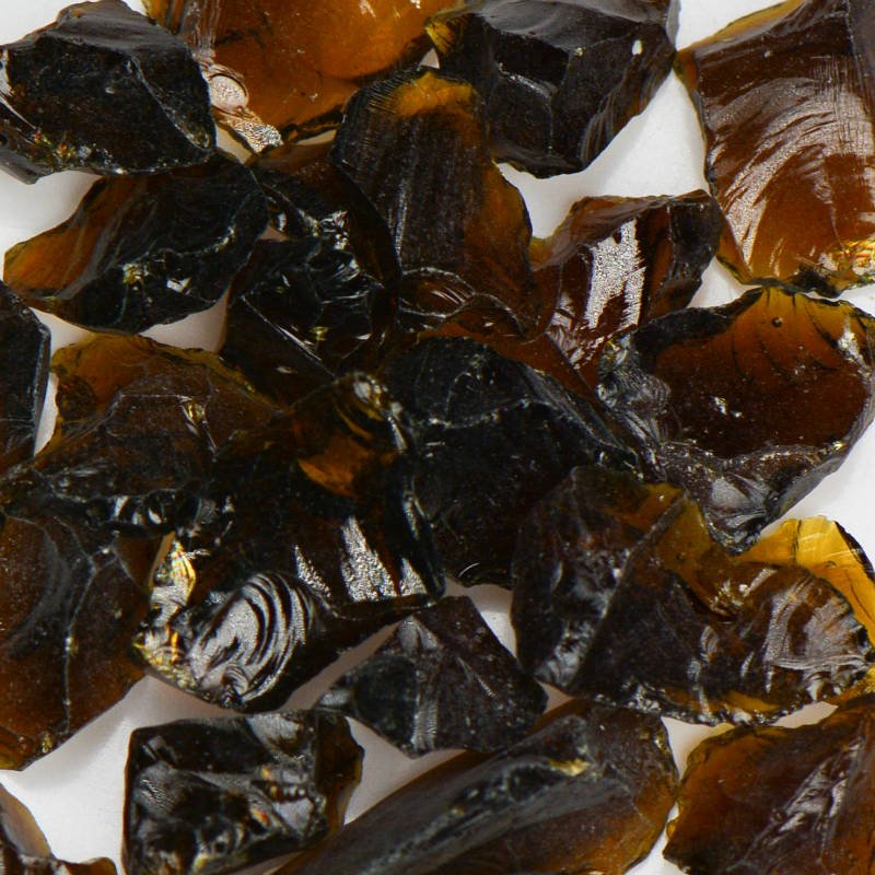 Stunning Amber Brown Tempered Fire Glass for Fireplaces