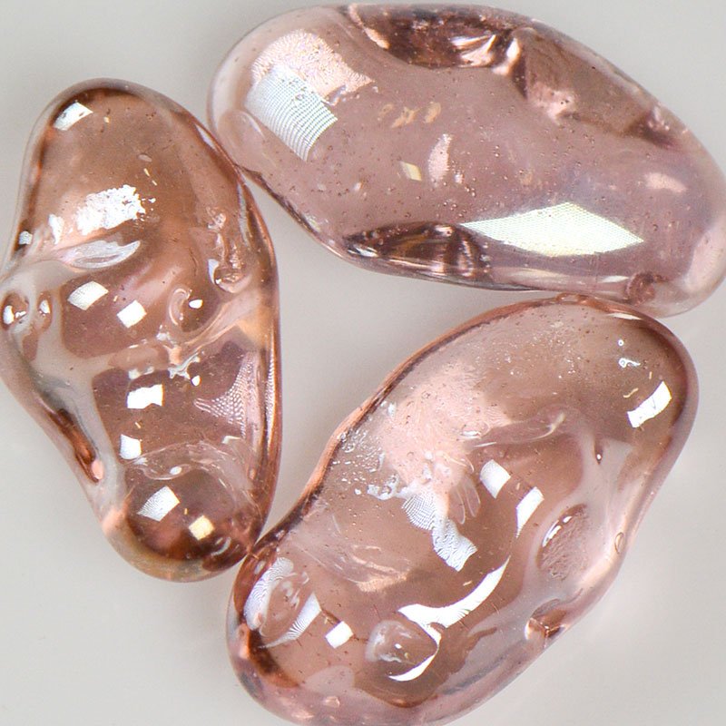 USA-Made 100% Recycled Cotton Candy Iridescent Jelly Bean Decorative Glass