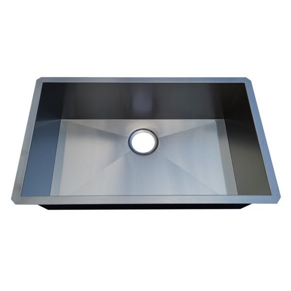 18g 30×18 Single Bowl Undermount Zero Radius Stainless Steel Kitchen Sink