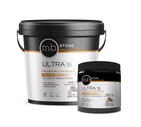 MB-18 Ultra 5 Premium Italian-Crafted Calcite-Based Stone Polishing Powder