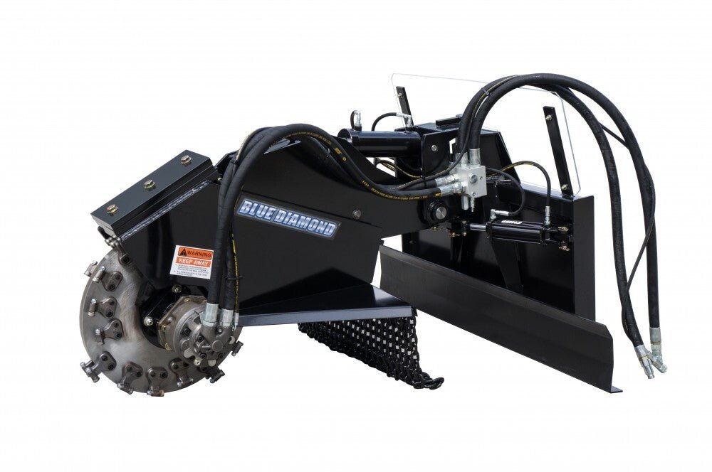 Blue Diamond® Skid Steer Swing Arm Commercial Stump Grinder - An Incredibly Efficient Tool for Stump Grinding
