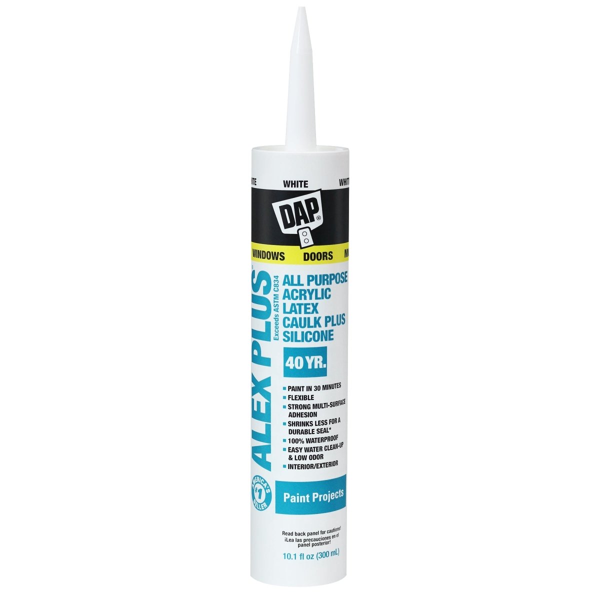 ALEX PLUS® All-Purpose Acrylic Latex Caulk with Silicone - Pack of 12