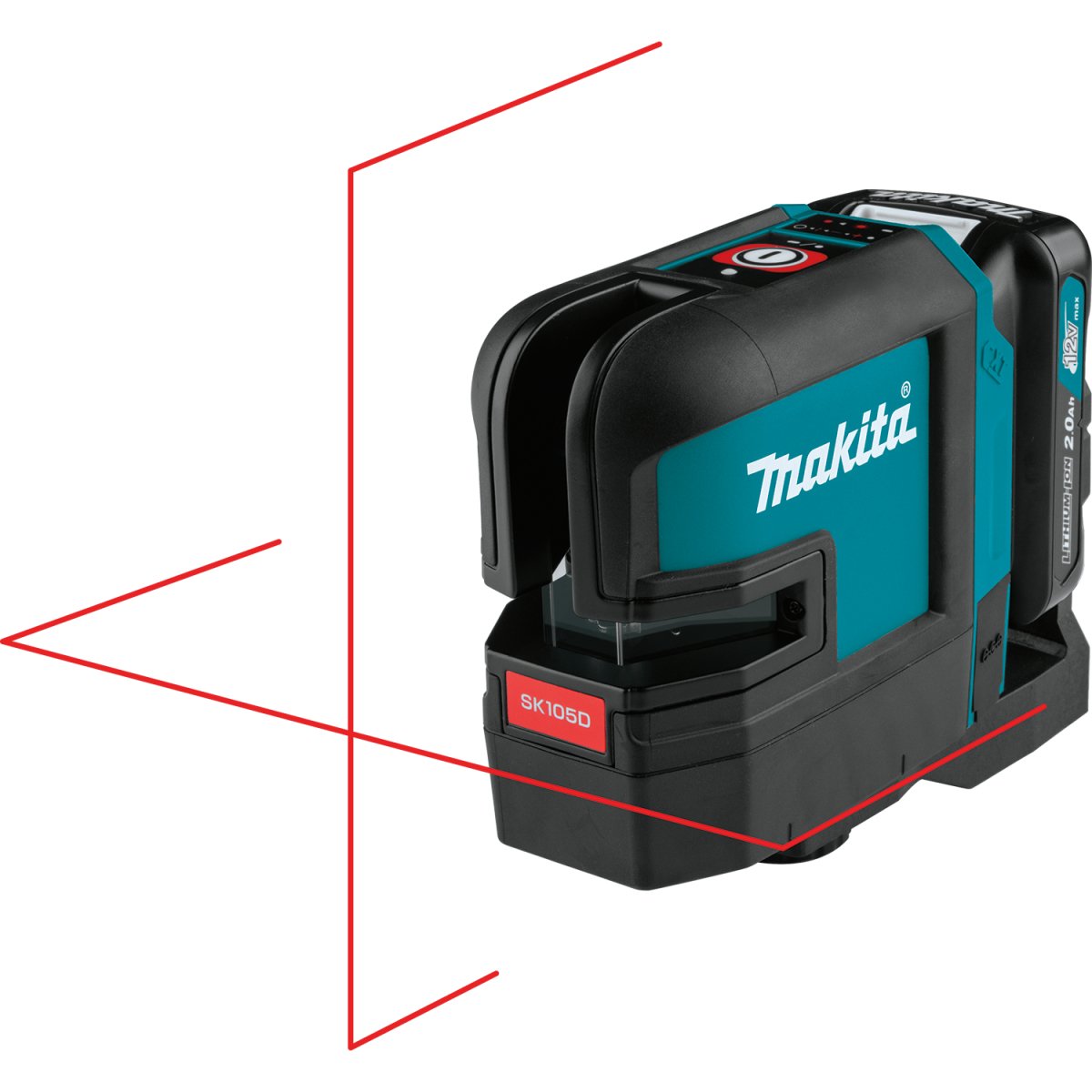 Makita 12V Max CXT® Lithium‑Ion Cordless Self‑Leveling Cross‑Line Red Beam Laser Tool with 2.0Ah Battery Compatibility
