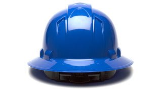 Box of 10 Blue Ultra - Light Full Brim Ridgeline Hard Hats