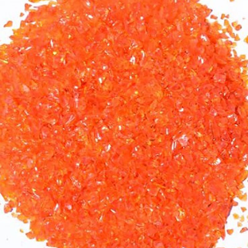 Recycled Flat Orange Terrazzo Glass for Multiple Uses