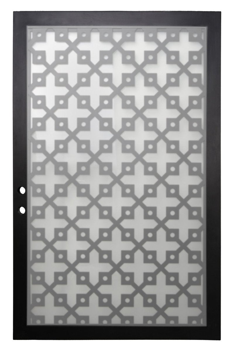 Resilient Hand - forged Movement Pivot Door with Frosted Glass