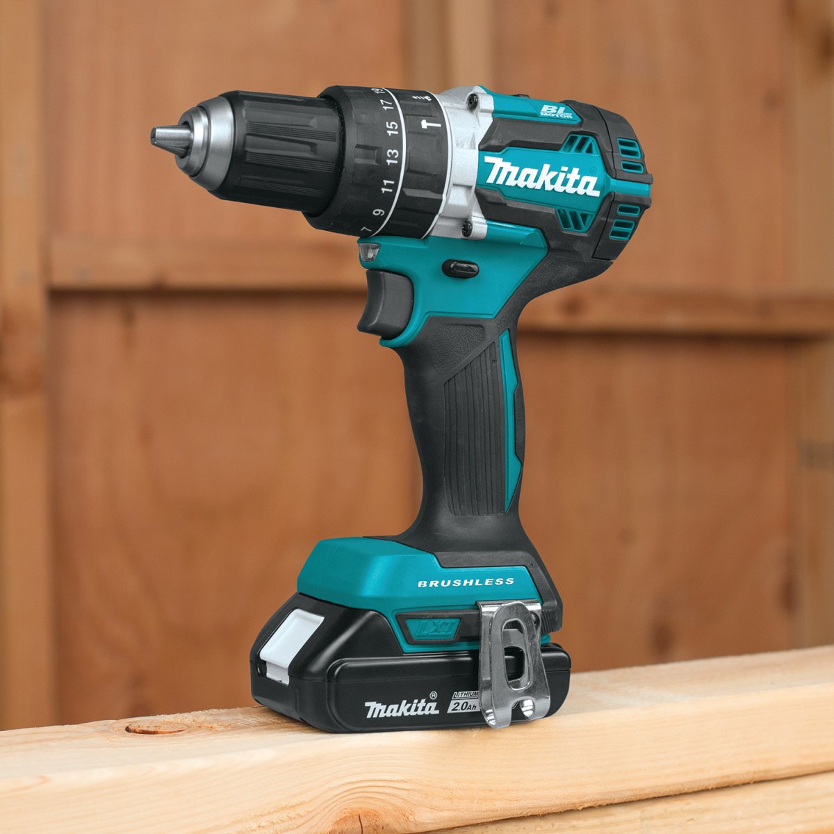 Makita 18V LXT® Compact Brushless Cordless 1/2 Hammer Driver-Drill Kit with 2.0Ah Batteries