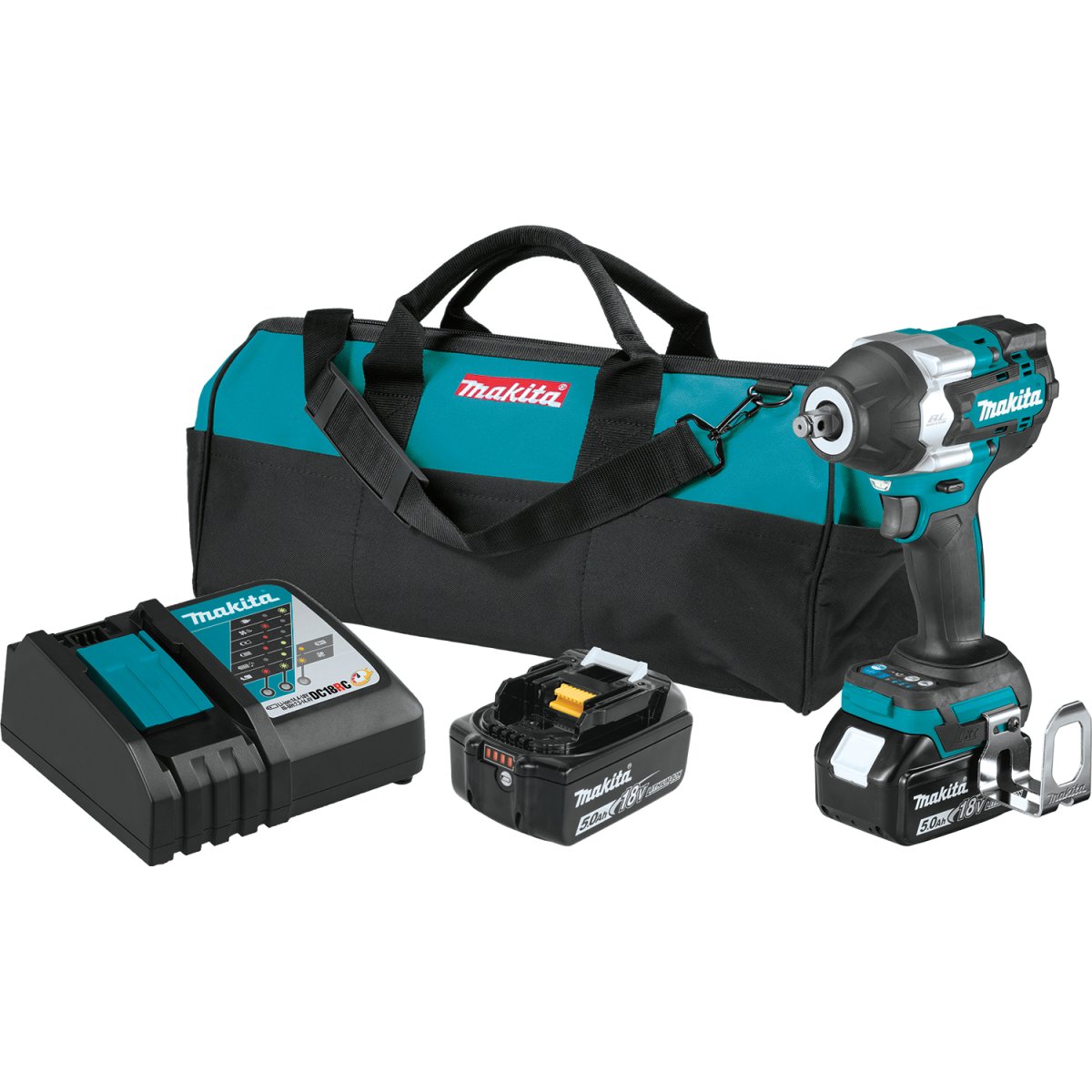 18V LXT® Lithium-Ion Brushless Cordless Four-Speed Medium-Torque Half-Inch Square Drive Impact Wrench with Friction Ring Anvil - Ideal for Automotive, Installation, and Fabrication Trades