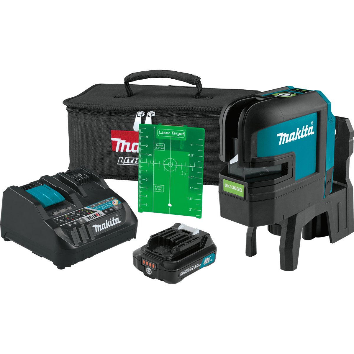 12V Max CXT® Cordless 2.0Ah Lithium‑Ion Self‑Leveling Green Beam Laser with 4-Point Function