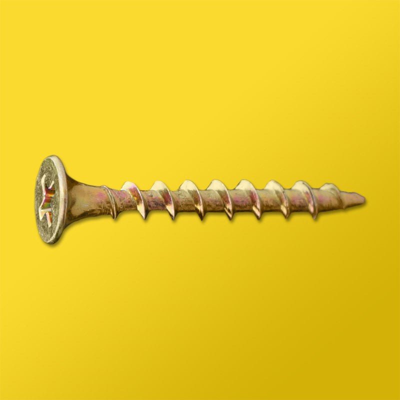 DAGGERZ High - Quality Phillips Bugle - Head Coarse - Threaded Drywall Screws with Yellow Zinc Coating in Sizes 6, 8, and 10