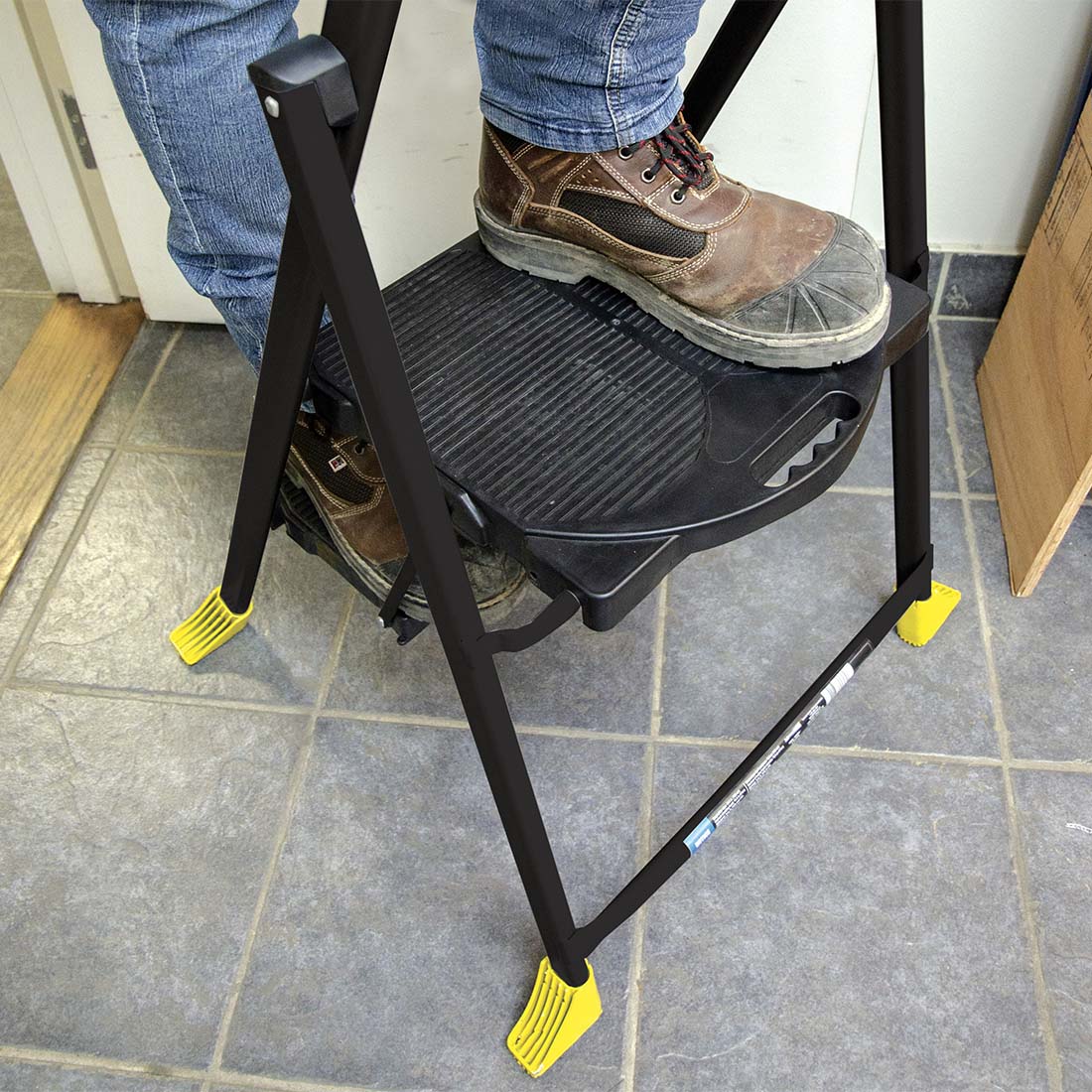Pro-Grade 2-Step Steel Stepstool with 250 Lb Load Capacity, Type I