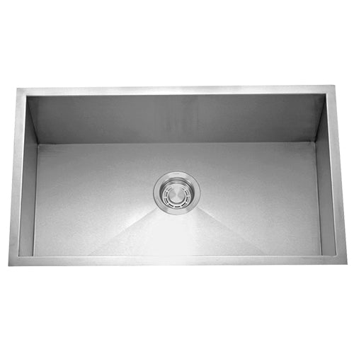 18-Gauge, Zero Radius, 32×18 Single Bowl Undermount Stainless Steel Kitchen Sink for Builders Collection - Genesis Series