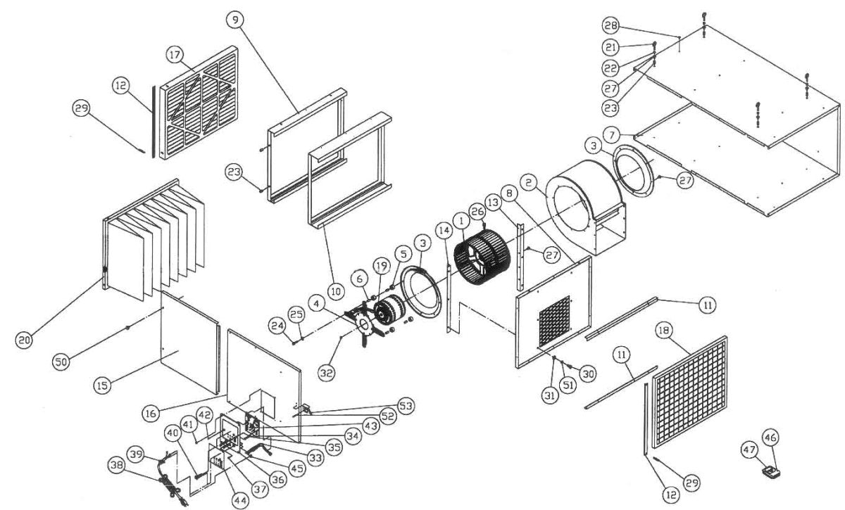 AFS-2000 Air Filtration System: 1700CFM, 3-Speed, Remote-Controlled for Woodworking