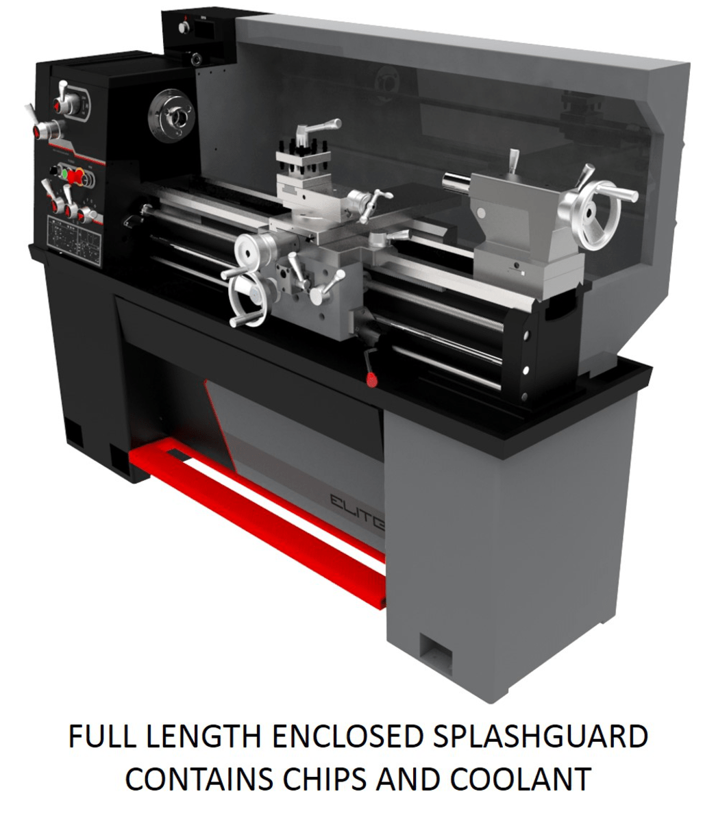 Elite 12 x 36 EVS Industrial Lathe Equipped with Newall DP700 Digital Read - Out (DRO) | E - 1236VS