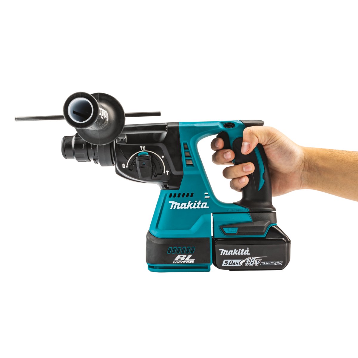 18V LXT® Brushless Cordless Rotary Hammer Kit with 5.0Ah Battery and HEPA Dust Extractor