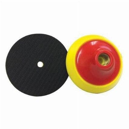 4' and 5' x 5/8' Thick Yellow Foam Velcro Backup Pad for Silicon Carbide Sandpaper