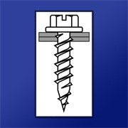Zinc-Coated Daggerz Slotted Hex Washer Head Needle Point Screws