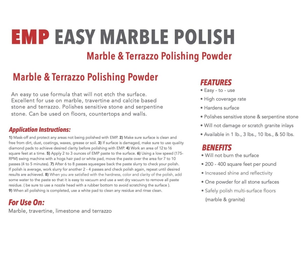 EMP High - Efficiency Marble & Travertine Powder Polish