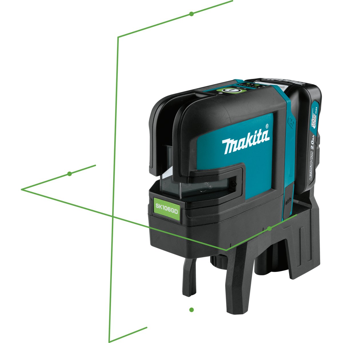 12V Max CXT® Cordless 2.0Ah Lithium‑Ion Self‑Leveling Green Beam Laser with 4-Point Function