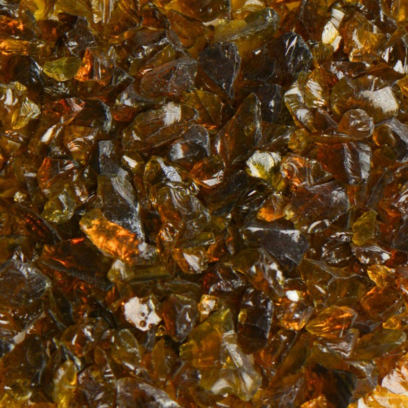 Beautiful Amber Brown Recycled Terrazzo Glass for Various Projects