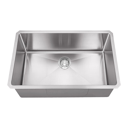 18g Micro Radius 30x18 Undermount Single Bowl Stainless Steel Kitchen Sink - Builders Genesis Series