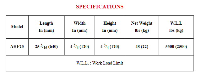 Abaco Double - Safety Hook Forklift for Material Moving