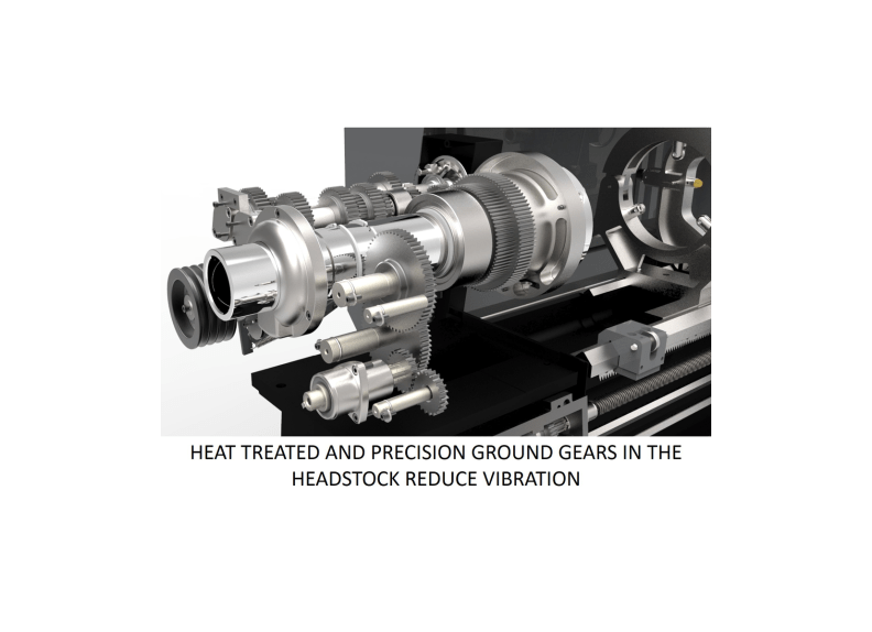 Elite Geared Head Lathe EGH - 1740 with ACU - RITE 203 DRO