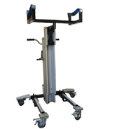 BD2-S Material Lifter with Pipe Cradle, Jib Crane, and Fork Attachment